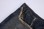 Men's And Women's Same Style American-style Distressed Heavy Industry Straight Casual Jeans