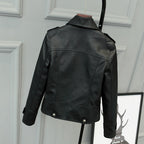 Short Korean Slim-Fit Motorcycle Pu Jacket