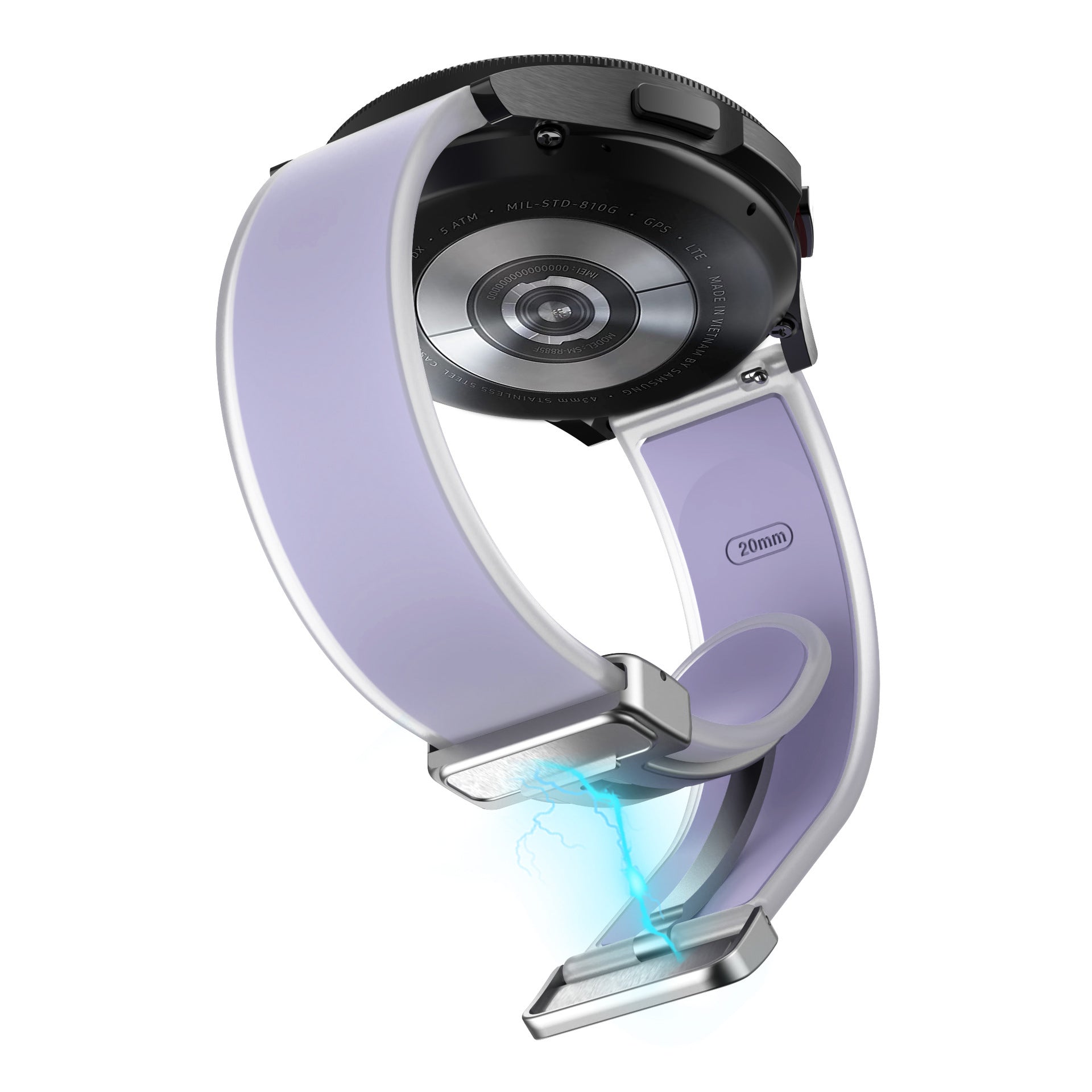 Universal Folding Magnetic Buckle Transparent Silicone Strap