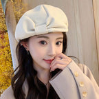 Korean Style Sweet Bowknot Beret Female Japanese Style