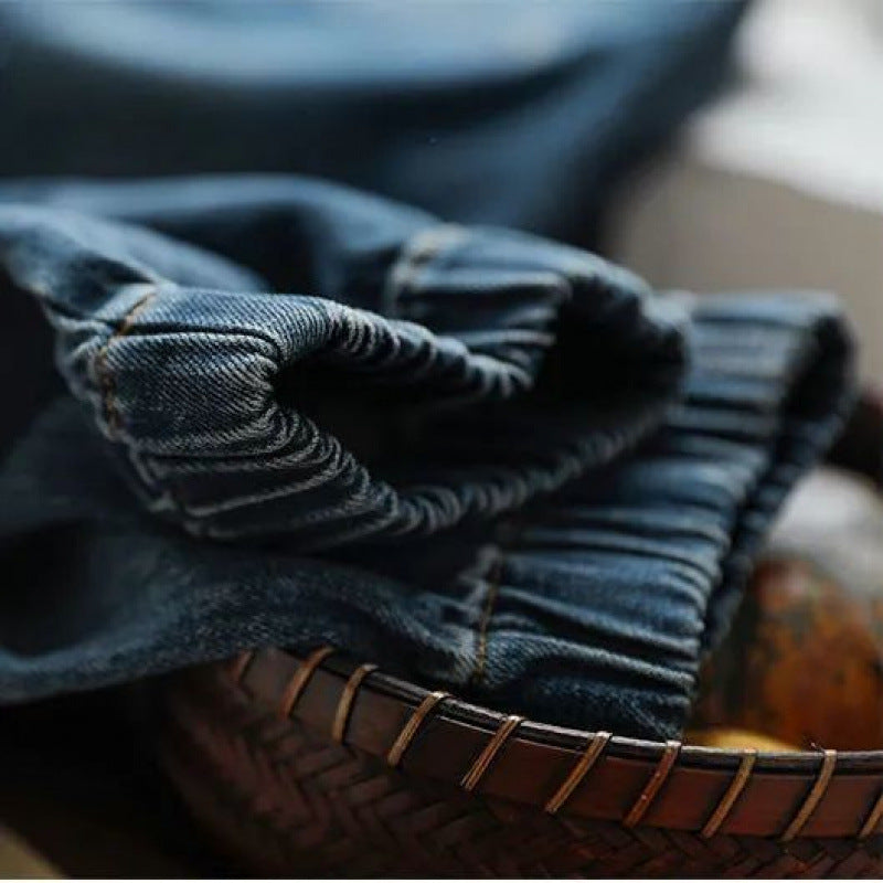 High Waist Work Clothes Jeans Women's Loose