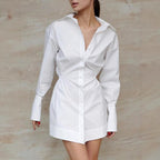European And American Professional Commute Inner Wear White Shirt Skirt
