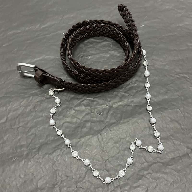 Hand-woven Decorative Pearl Waist Chain