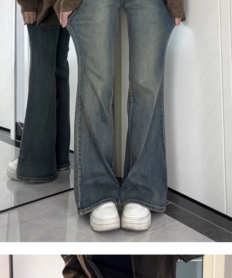 American-style Retro Skinny Jeans High Waist Slimming Without Leg Sticking