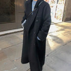 Women's Gray Woolen Plump Girls Loose All-match Coat