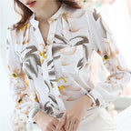 Women's Korean-style Long-sleeved Chiffon Shirt